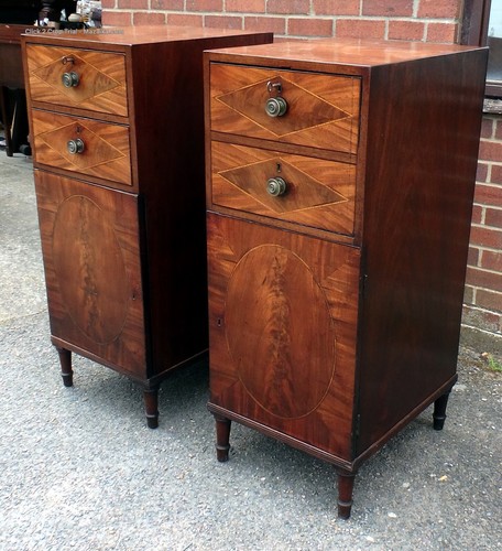 Pair georgian antique cabinets - georgian,