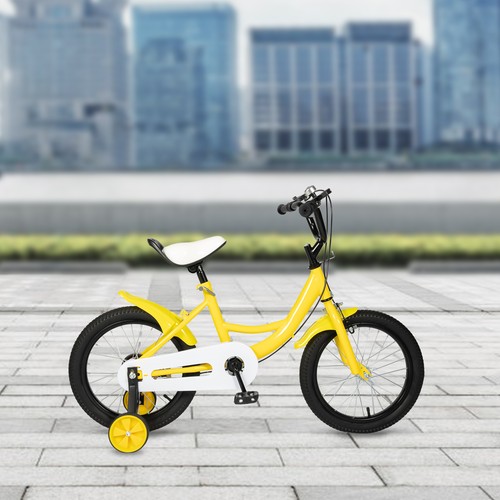 Kids bike yellow bicycle - kids,