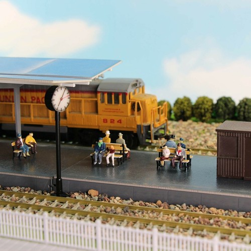 Seated model railway sitting - railway,
