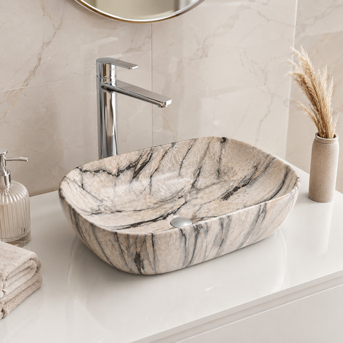 Gloss cream marble effect - gloss,
