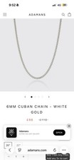 Adamans 6mm Cuban Chain White
