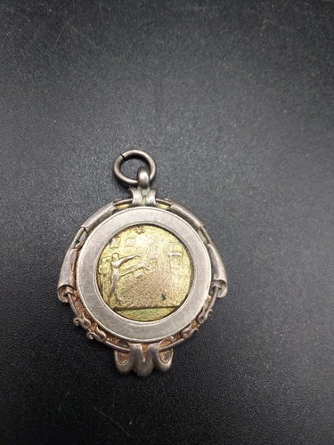 Antique silver watch fob - antique, gold