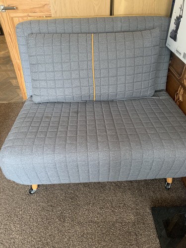 Two seater sofa - grey/blue,