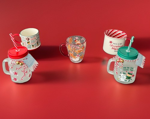 Christmas glass cup coffee - coffee, mug