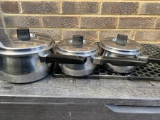 Vintage Prestige Lifetime - 3 Stainless Steel Saucepans 20 CM x  16 CM x 2