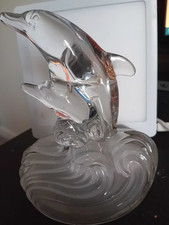 GLASS DOLPHINS Mother & baby