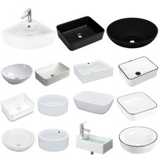 White Bathroom Basin Sink Hand