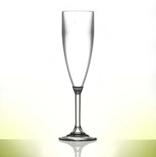 Reusable Plastic Champagne Flutes Solid Unbreakable Polycarbonate Glasses UK