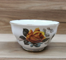 Vintage Royal Vale Blue Floral & Orange Rose 8215 Pattern Sugar Bowl