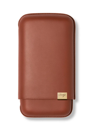 Davidoff brown smooth leather - brown,