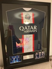Lionel Messi, Neymar Jr & Kylian Mbappe Hand Signed And Framed PSG Shirt COA 