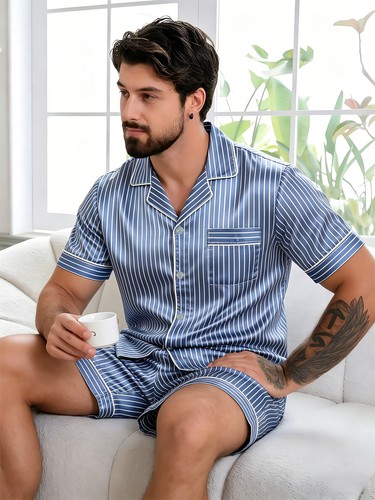 Mens silk satin - satin, set