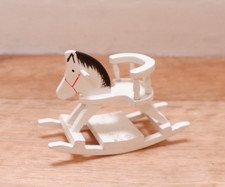 Vintage Dora Kuhn Style Wooden Hand Painted Dolls House Furniture Rocking Horse
