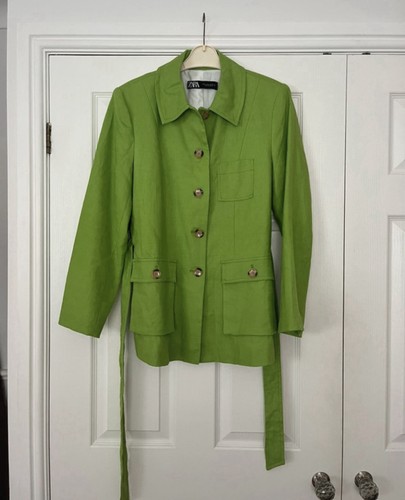 Zara green long - green, belted