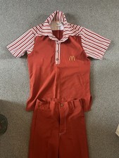 Vintage McDonalds Uniform - Top & Pants Brown/Rust - PERFECT FOR SUMMER BBQs