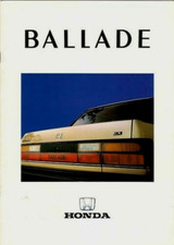 Honda Ballade 1986-1987 UK Market Sales Brochure 1.5 EX & EXi
