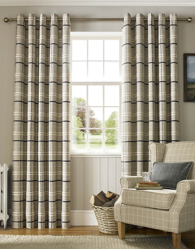 Tartan check charcoal grey - check, /