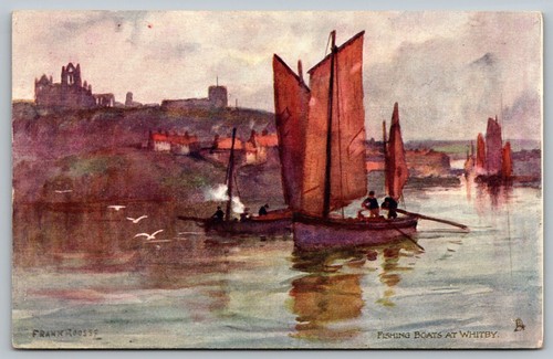 Postcard fishing boats - fishing, at