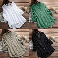 Blouse Loose Button Oversized