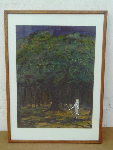 Vintage framed oil painting - oil,