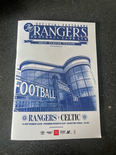 Rangers celtic 2026 - rangers, 13/08/2026