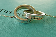 Tiffany & Co. 1837 Interlocking Circles Necklace  Sterling Silver 925