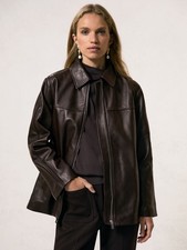 Reiss Womens Leather Basic