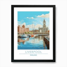 Liverpool England Art Print Framed Wall Art Poster Canvas Print Picture