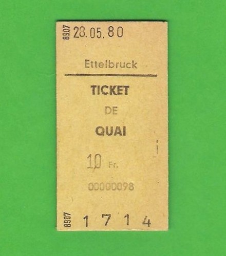 Platform ticket quai cfl - ticket,