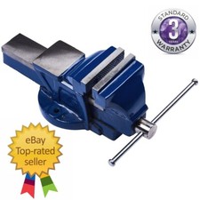 4" Heavy Duty Fixed Bench Vice With Large Anvil Cast Iron Body 3 Years Warranty 