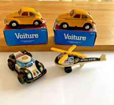 ZC31:  SMALL COLLECTION  FRICTION TIN PLATE VEHICLES & POLICE HELICOPTER-VOITURE