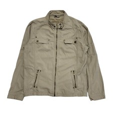 Tom Wolfe Beige Zipped Cotton Jacket Uk Men's Size XL CC678