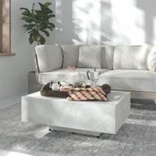 Lechnical Cement Grey Coffee Table, 85 x 55 x 31  in Particle Board, Coffee Z8D1
