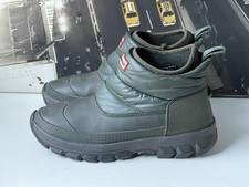 HUNTER Men’s Original Ankle Snow Boots Green Waterproof UK 10, EU 44