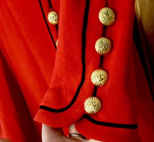 Chanel red black pea - , coat