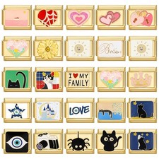 Gold Italian Charms Fits 9mm