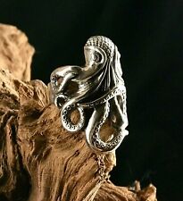 Kraken Ring Octopus Biker Gothic Solid Silver Ocean Sea Monster squid Warlock