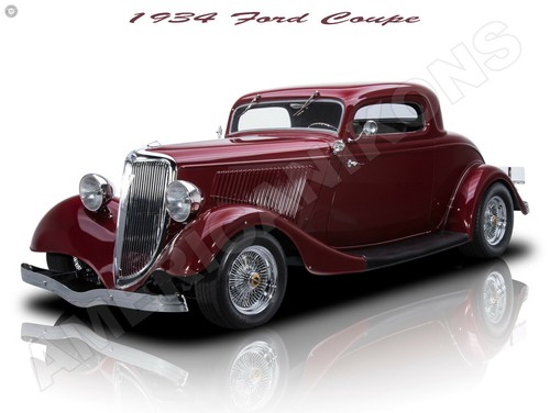 1934 ford coupe hot rod - ford, new