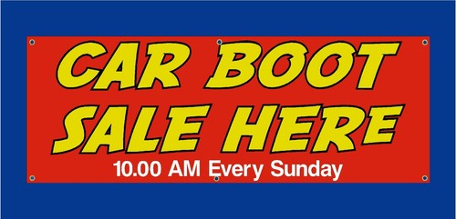 Car boot sale here banners - boot,