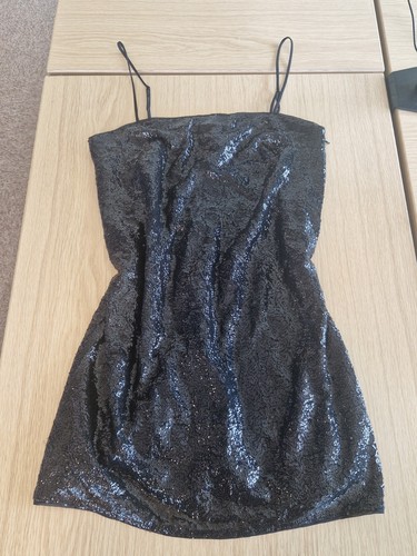 Black sequin slip dress - slip,