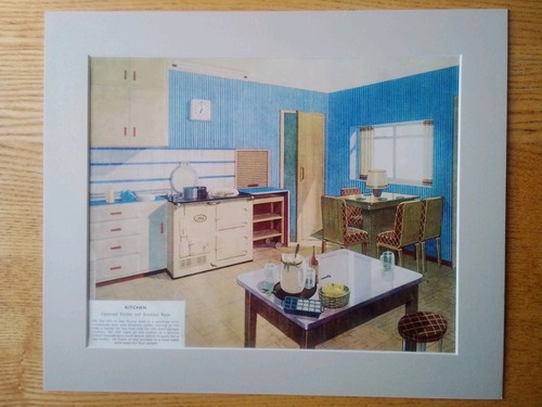 1950s kitchen design print - design,