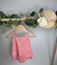 TU Baby Girls Preloved Intergrated Nappy Swimming Costume Bather 3-6 Months