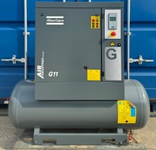 Atlas Copco G11 Receiver Mounted Rotary Screw Compressor 11Kw, 51Cfm!