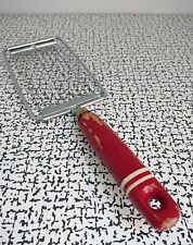 50s 60s Vintage Retro Skyline Red Wooden Handle Kitchen Utensil Tomato Slicer