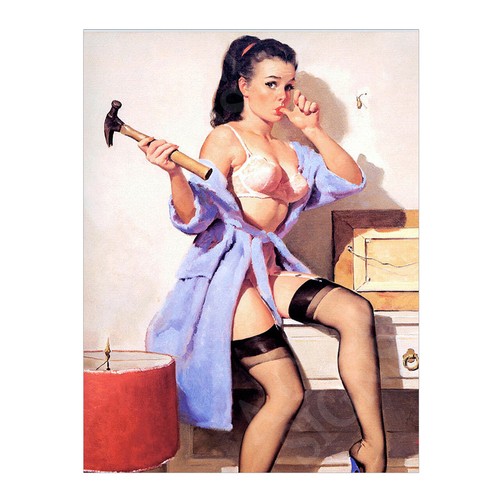 Sexy girl metal sign - sign, plaque