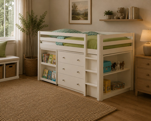 Solid pine stone white - stone,