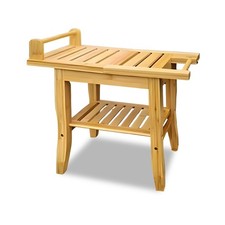 2-Tier Bamboo Shower Bench Spa