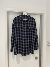 Ladies Blue Checked Flannel Shirt Size 12