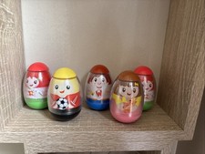 WEEBLES WOBBLE BABY TOYS X 5 HASBRO 2009 VINTAGE RETRO