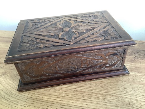 Old carved box possibly - old,